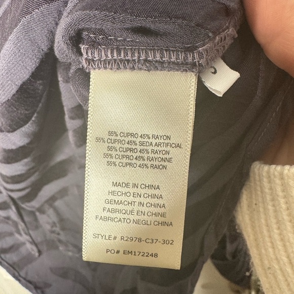 CLOTH AND STONE FOR ANTHROPOLOGIE Blue Button Down Zebra Striped Blouse Size S - Picture 3 of 5